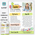 meet the teacher letter template